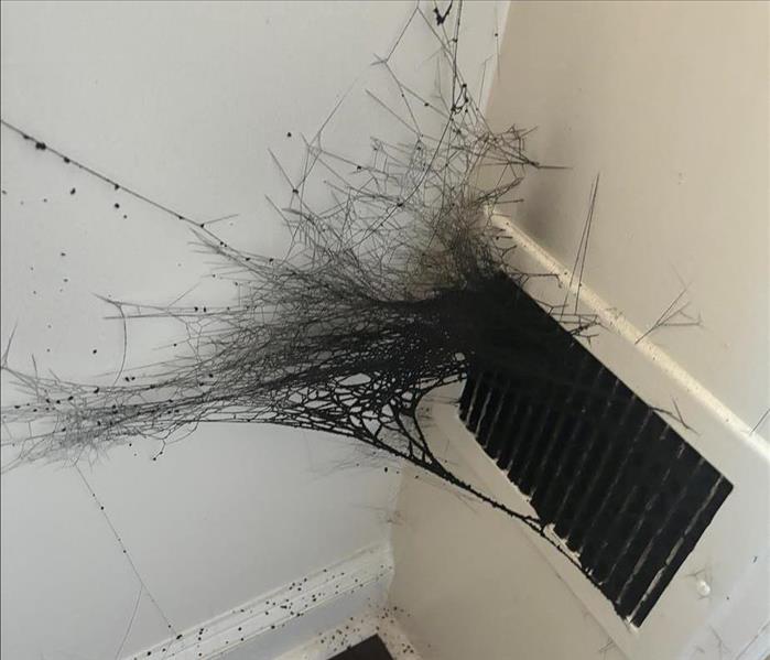 soot in form of cobweb